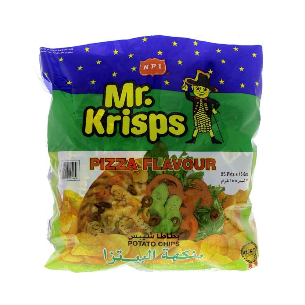 Mr.Krips Pizza Flavor Potato Chips 25x15gm